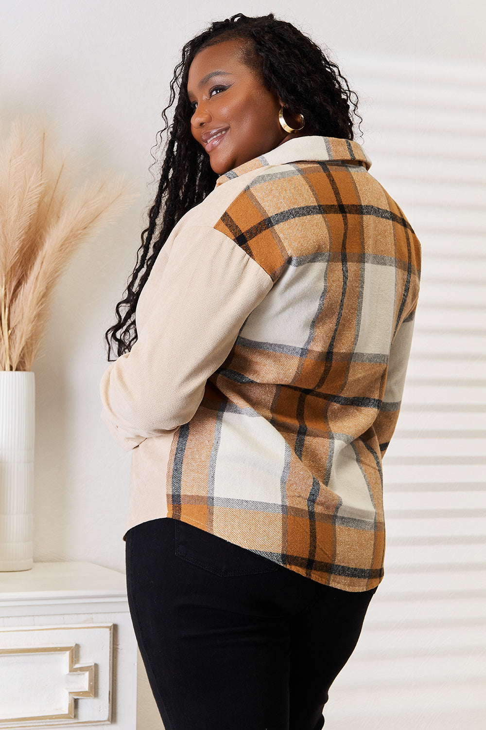 Plaid Dropped Shoulder Shirt – Relaxed Fit & Timeless Style