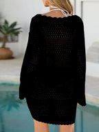 Round Neck Openwork Cover-Up – Lightweight Chic Beach Layer