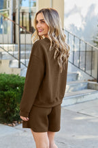 Textured Long Sleeve Top & Shorts Set – Comfy, Stylish & Versatile
