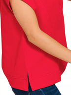 Zenana Textured Knit Jacquard Short Sleeve Top – Chic & Versatile Style