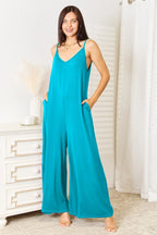 Spaghetti Strap Tied Wide-Leg Jumpsuit – Chic & Flattering Style