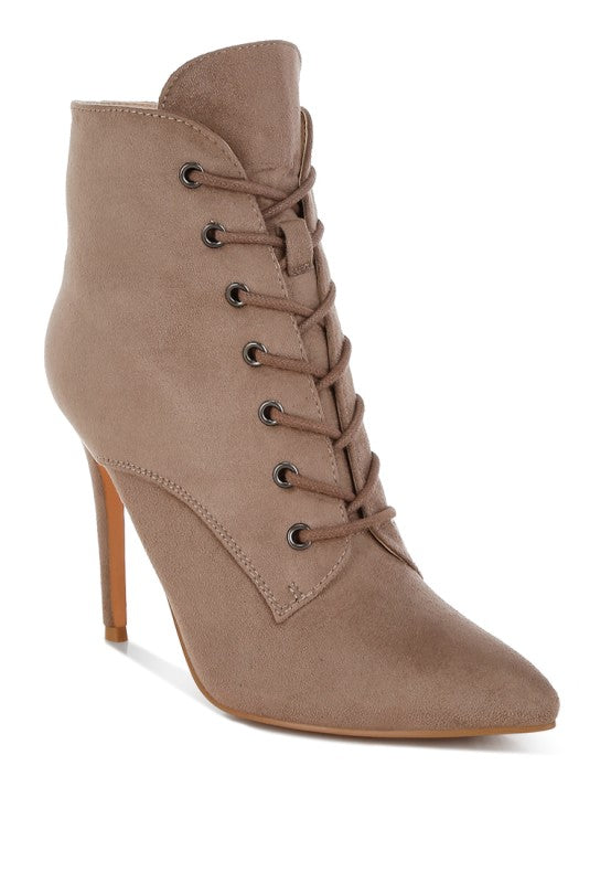 Rag Company Nesta Lace Up Boots – Sleek Stiletto Heel Fashion