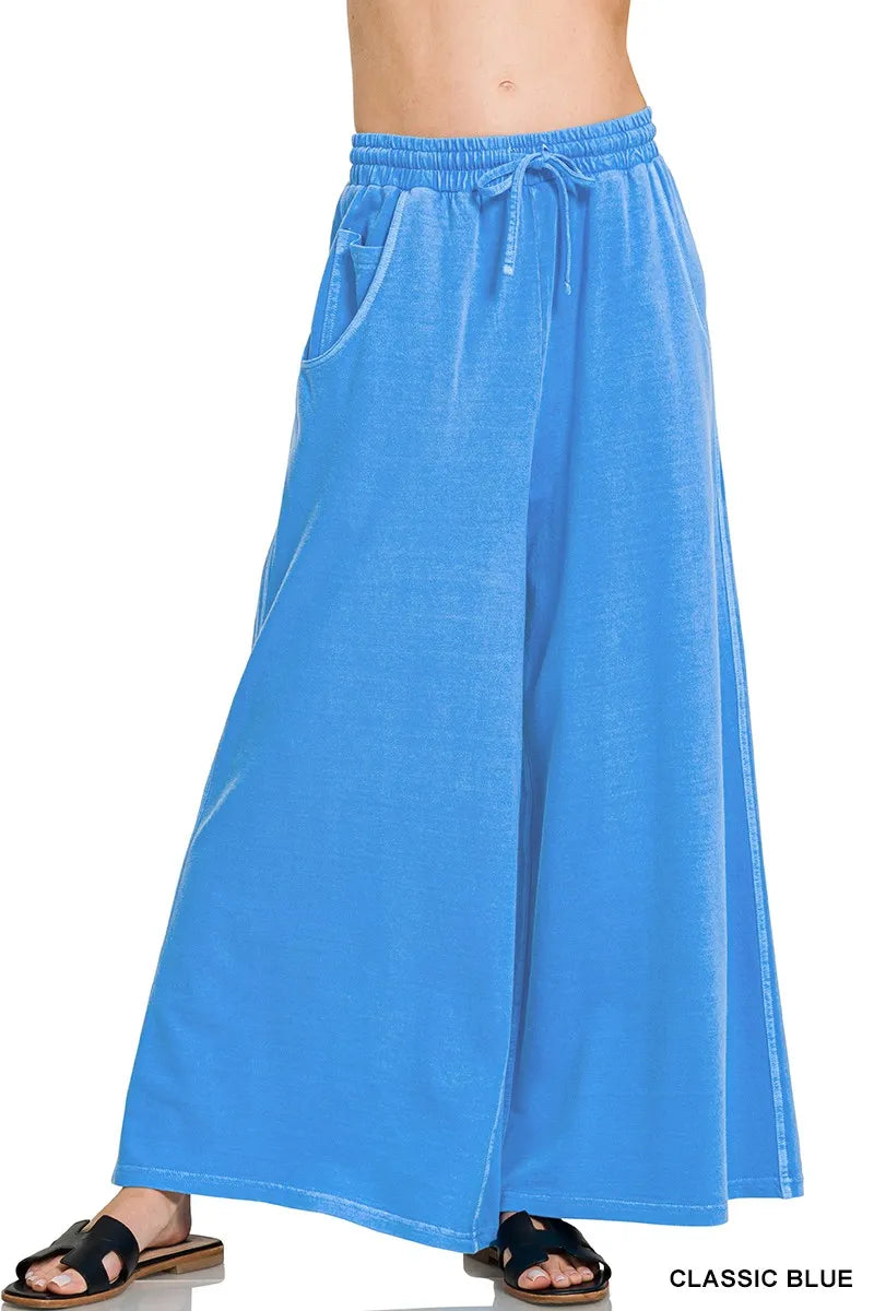 Zenana French Terry Pigment Dye Pants – Vintage Relaxed Comfort