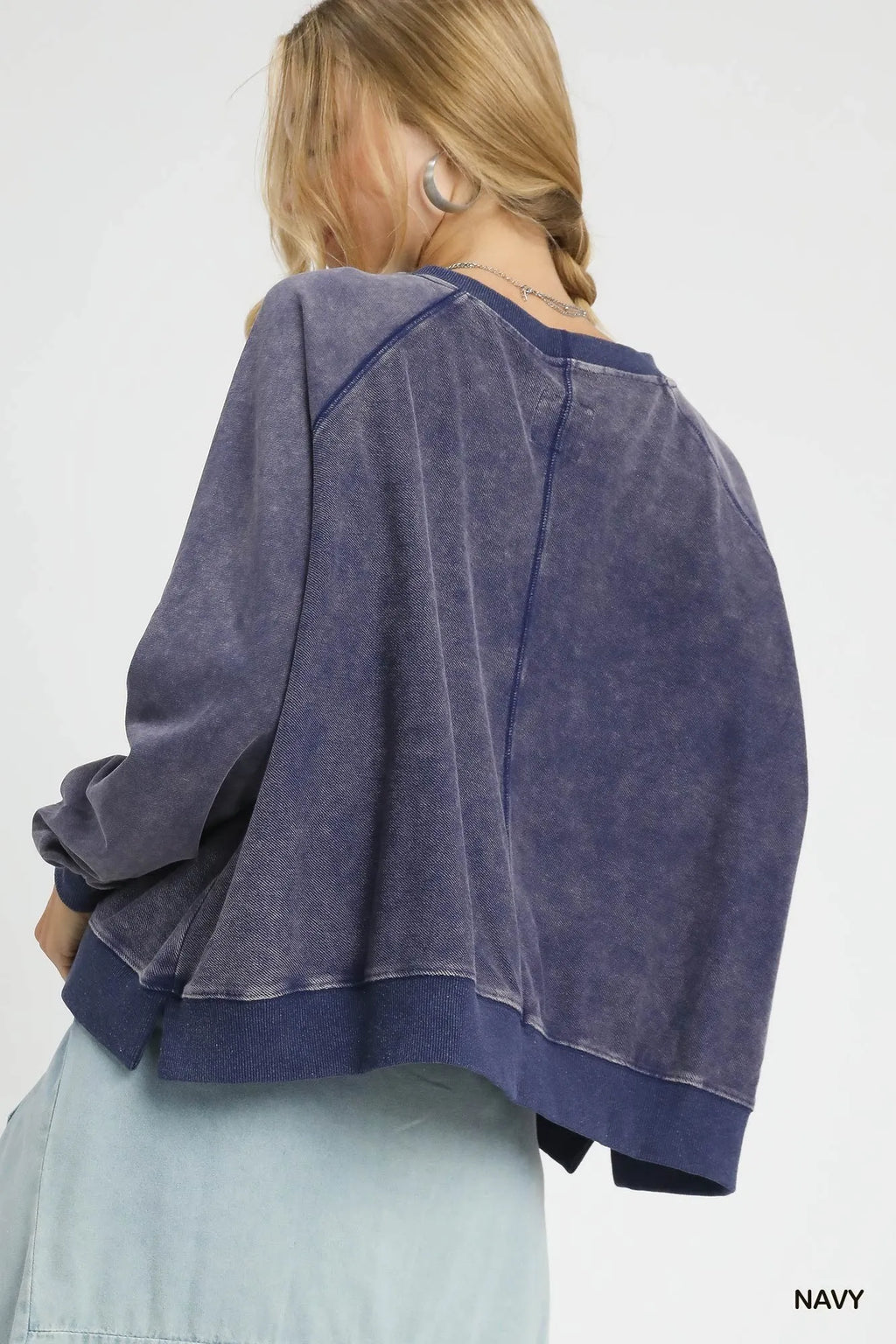 Mineral Wash French Terry Sweatshirt – Cozy Casual Chic Pullover
