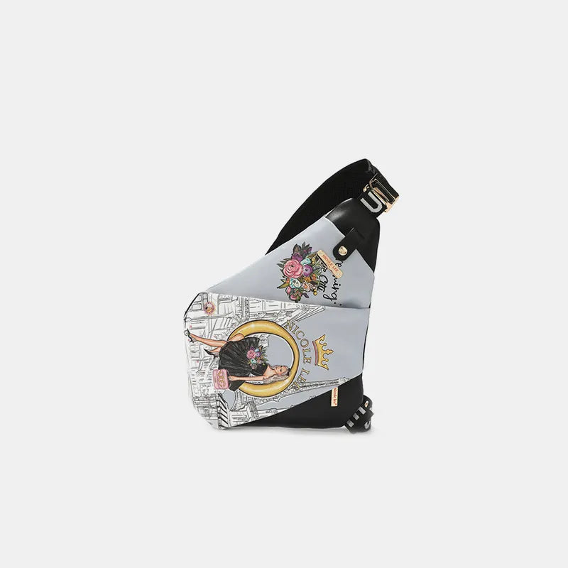 Nicole Lee Vegan Leather Leopard & Lip Crossbody – Bold, Chic & Compact