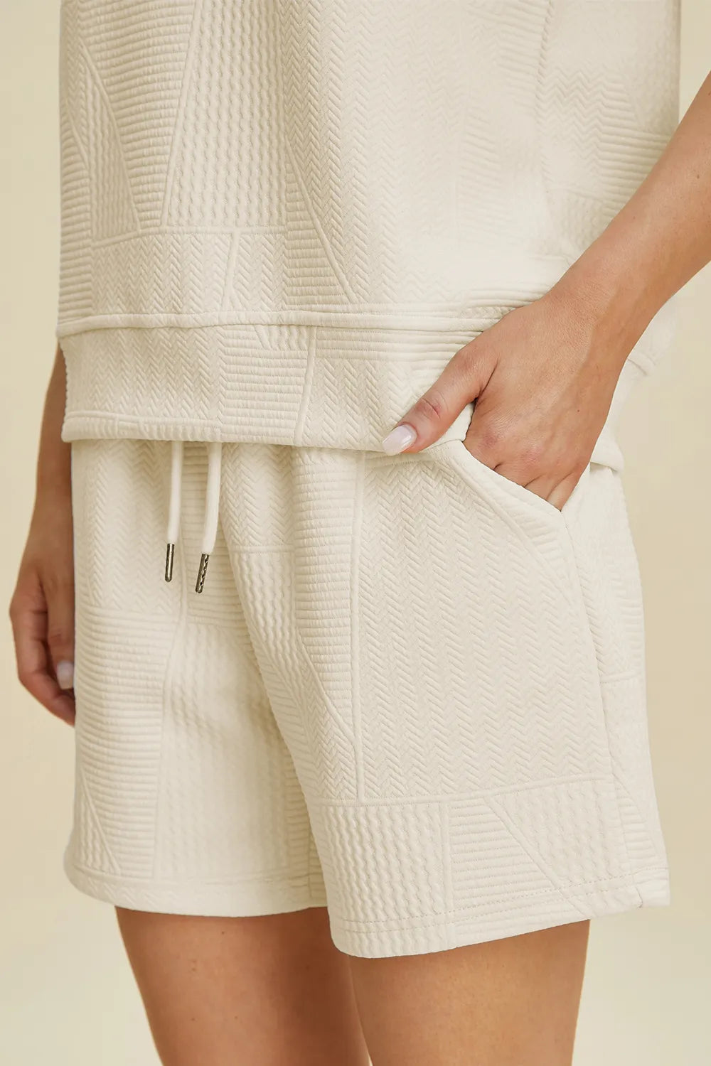 Textured Ruffle Sleeve Top & Shorts Set – Cute, Comfy & Stylish