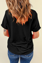 Western Graphic Round Neck Short Sleeve T-Shirt – Casual & Trendy