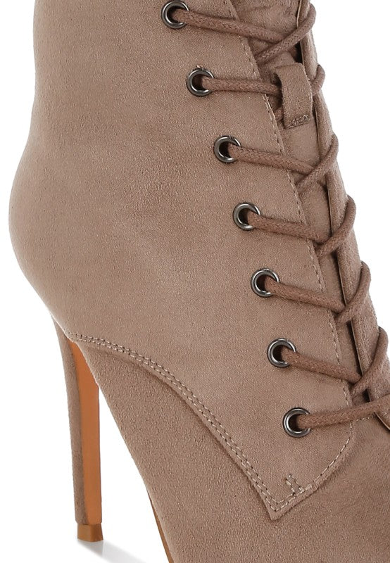 Rag Company Nesta Lace Up Boots – Sleek Stiletto Heel Fashion