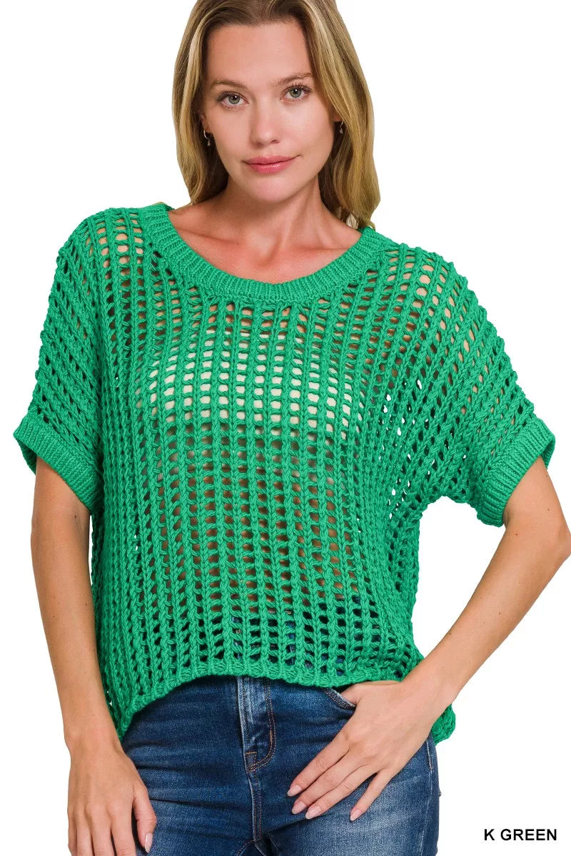 Zenana Fishnet Crochet Knit Cover-Up – Chic Boho Summer Style