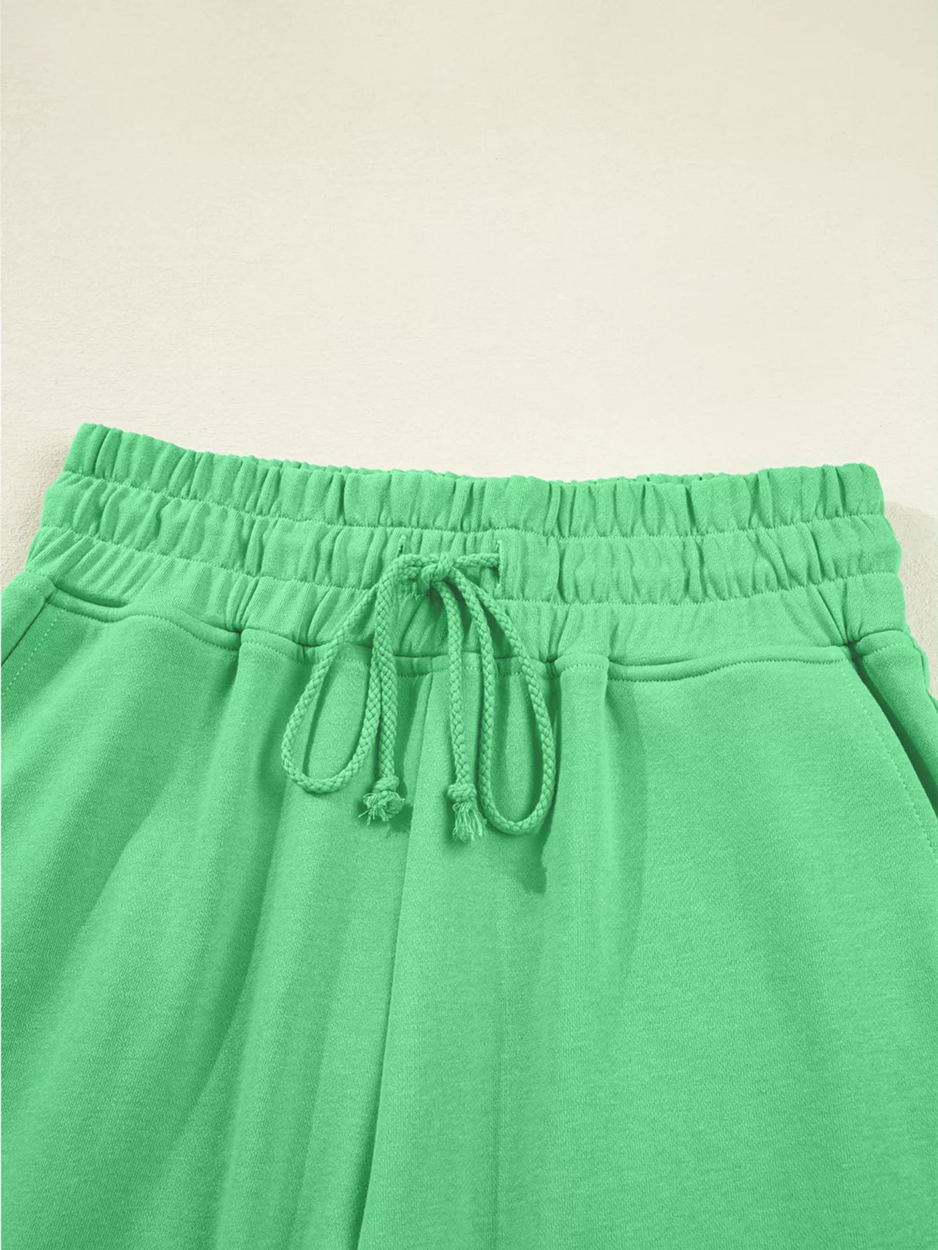 Puff Sleeve Crop Top & Drawstring Wide Leg Pants Set – Chic & Comfy