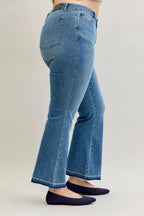 Judy Blue Mid Rise Tummy Control Bootcut Jeans – Trendy Release Hem