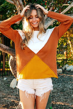 BiBi Color Block Geometric Sweater – Bold, Modern & Cozy Knitwear Style