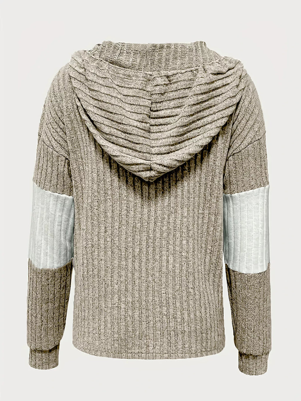 Color Block Drawstring Long Sleeve Hoodie – Casual Cozy Pullover