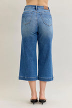 Judy Blue Mid Rise Crop Wide Leg Jeans – Trendy Modern Fit