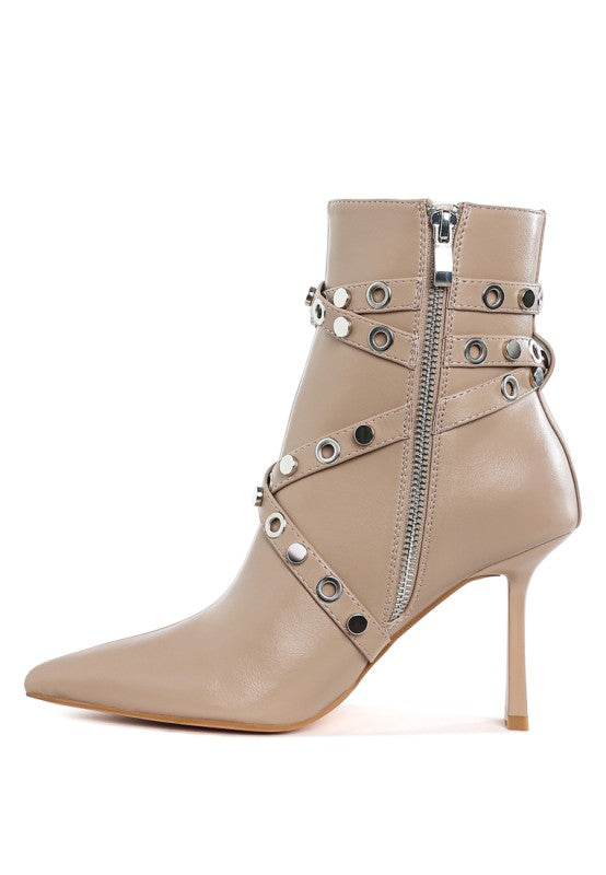 Rag Company Jacinta Strappy Boots – Chic Slim Flared Heel Style
