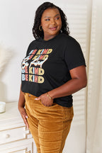 Slogan Graphic Cuffed T-Shirt – Trendy Statement Tee for Women