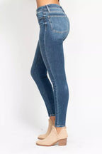Judy Blue High Rise Button Fly Skinny Jeans – Flattering Trendy Fit
