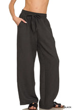 Zenana Woven Crepe Elastic Band Pants – Chic & Versatile Fit