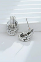 Gold-Plated Knotted Stud Earrings – Classic Minimalist Jewelry