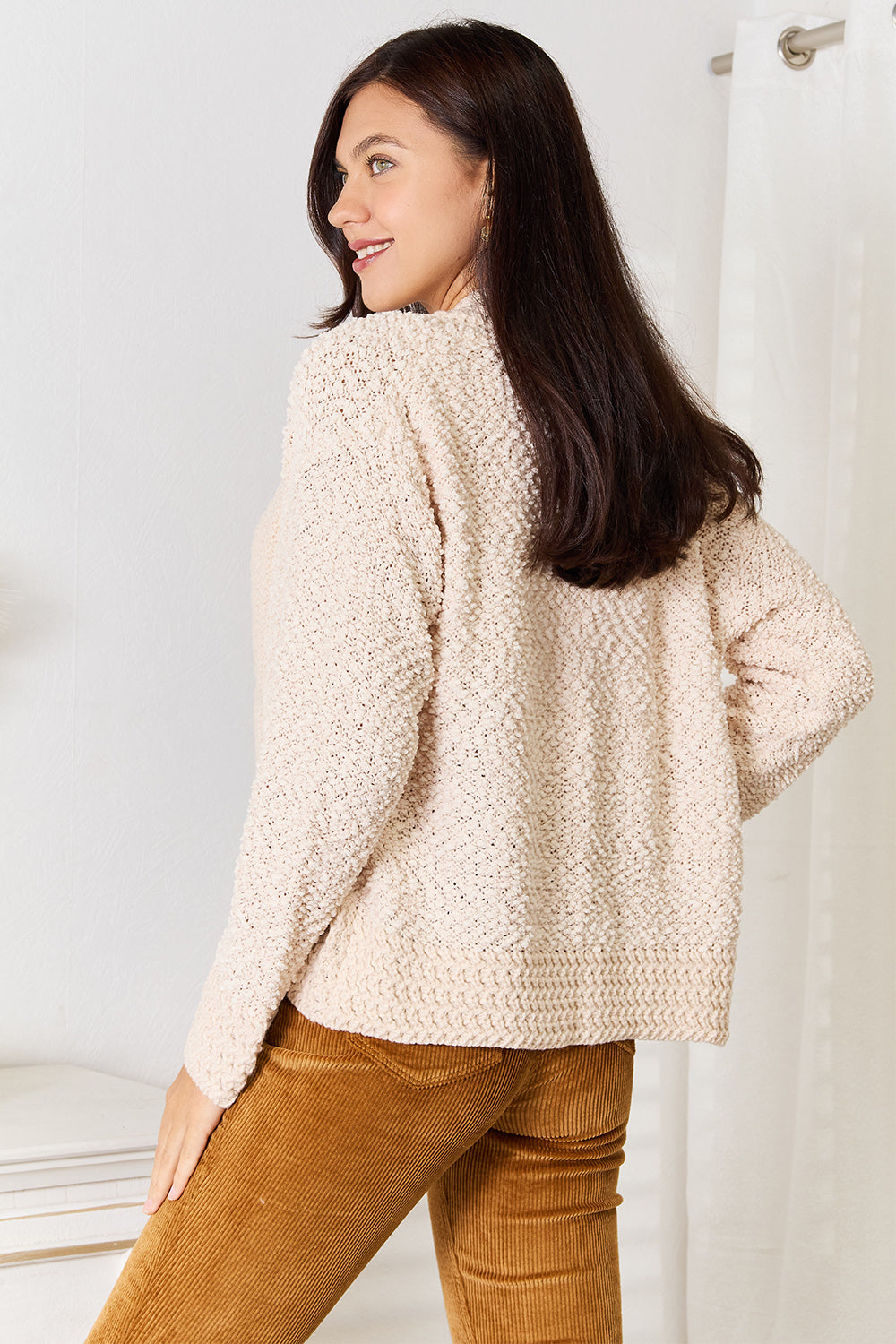 Open-Front Long-Sleeve Cardigan – Cozy, Versatile & Perfect for Layering