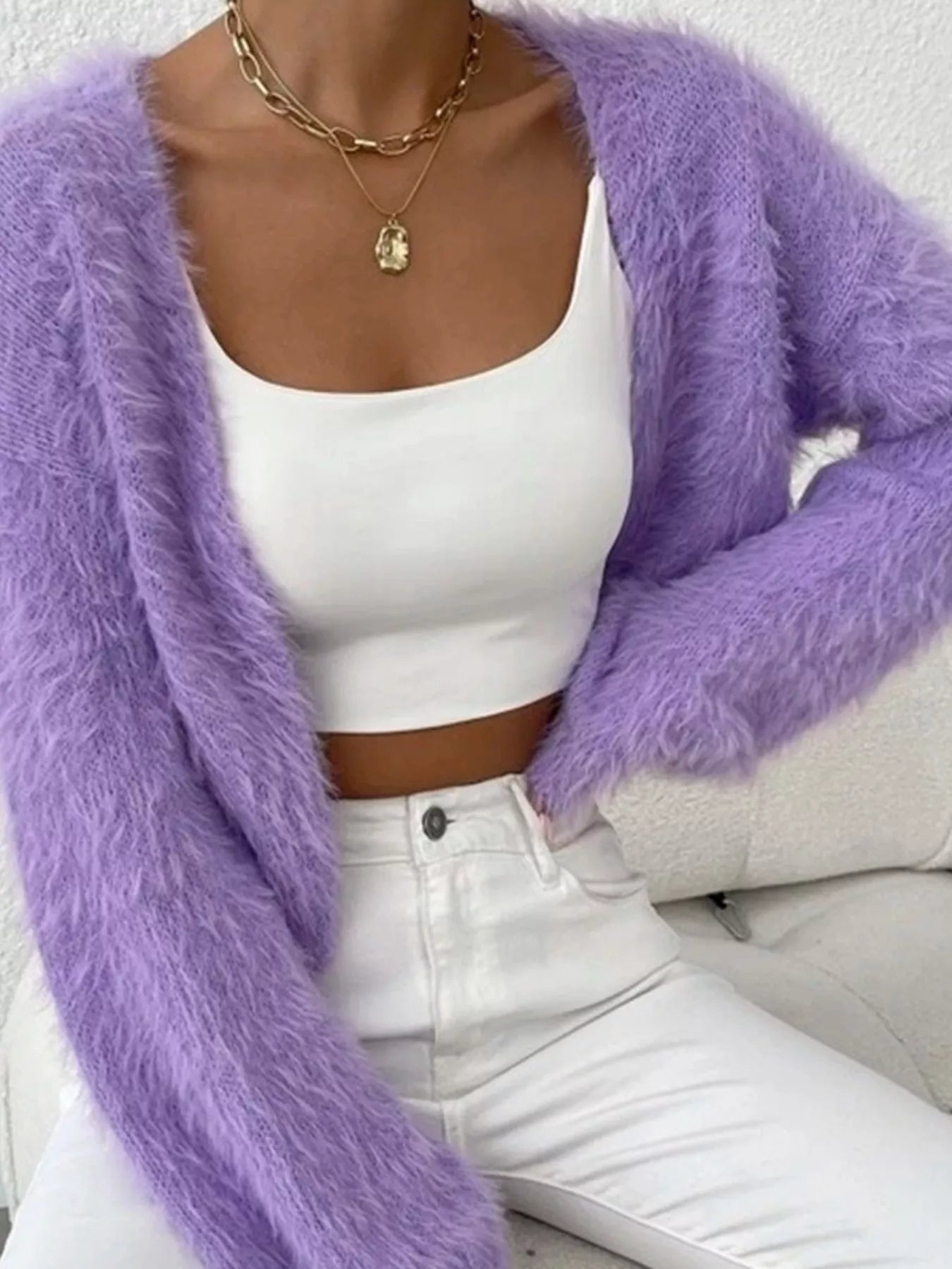 Open Front Long Sleeve Cardigan – Cozy Casual Layering Piece