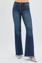 Tummy Control Mid Rise Flare Jeans | Slimming & Stylish Fit