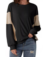 Striped Round Neck Long Sleeve Sweatshirt – Casual Cozy Style