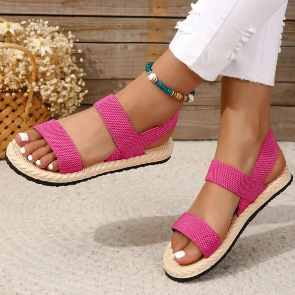 Open Toe Flat Sandals – Casual Comfortable Summer Shoes