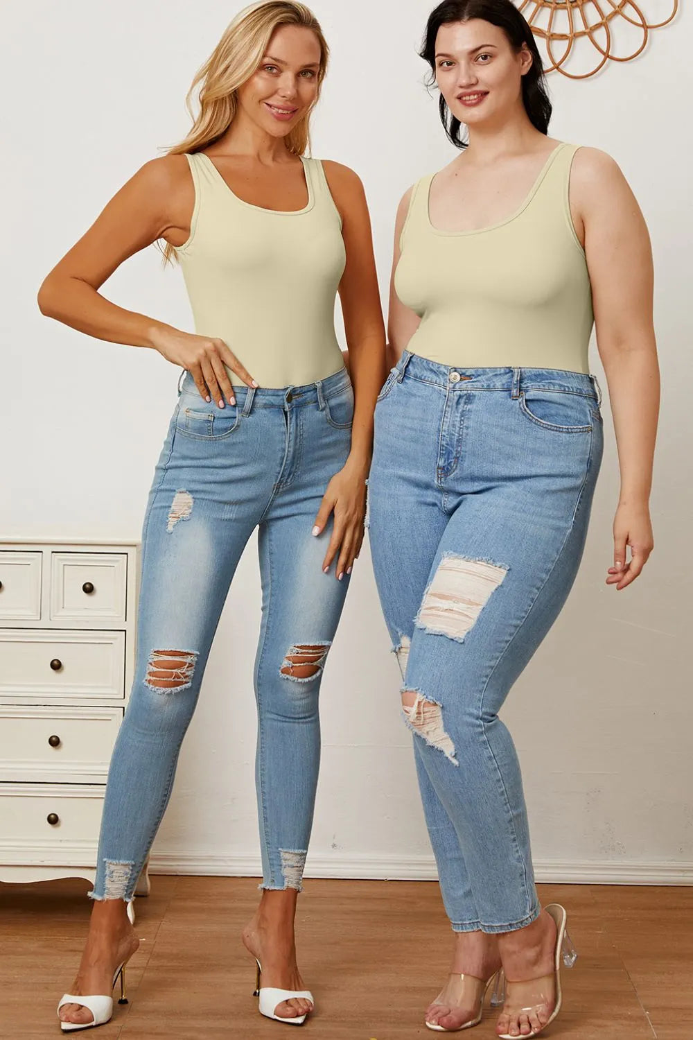 Square Neck Sleeveless Bodysuit – Sleek, Flattering & Versatile