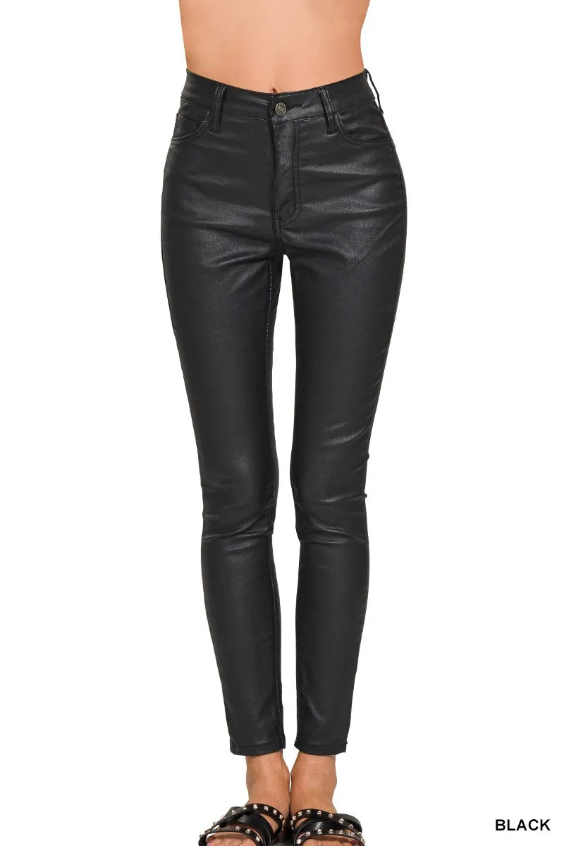 Zenana Faux Leather Stretch Skinny Pants – Sleek Edgy Style