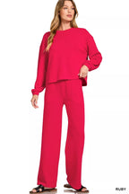 Zenana French Rib Pullover & Pants Set – Cozy Chic Lounge Wear