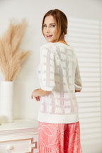 Solid Knit Half Sleeve Top – Classic Round Neck Everyday Top