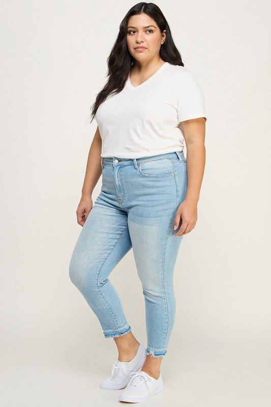 Artemis Vintage Plus High Rise Crop Skinny Jeans – Chic Flattering Fit