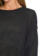 Black Chunky Knit Pullover Sweater – Cozy & Versatile Wardrobe Staple
