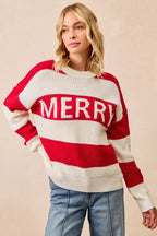 MERRY Graphic Holiday Pullover Sweater