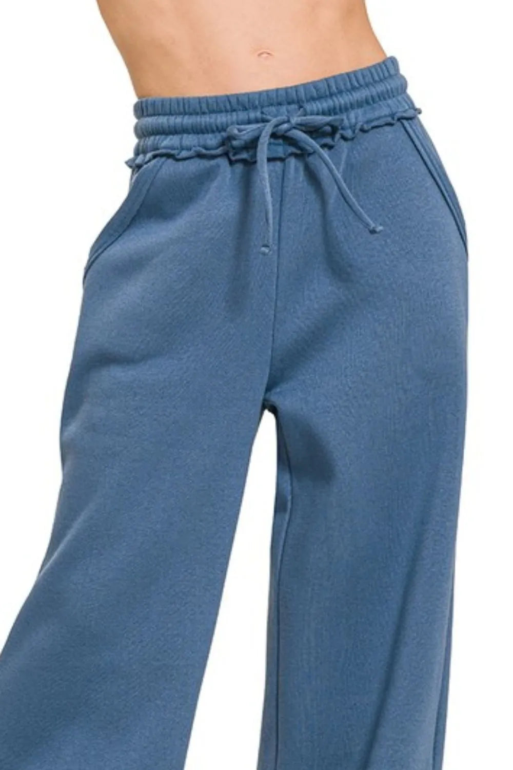 Blue Wide-Leg Pants – Comfy, Chic & Perfect for Lounge or Street Style