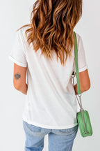 Western Graphic Round Neck Short Sleeve T-Shirt – Casual & Trendy