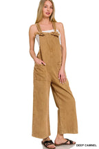 Zenana Washed Knot Strap Jumpsuit with Pockets – Trendy & Effortless