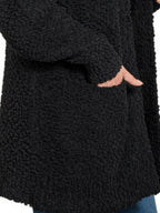 Popcorn Sweater Cardigan with Pockets – Cozy Long Sleeve Layer