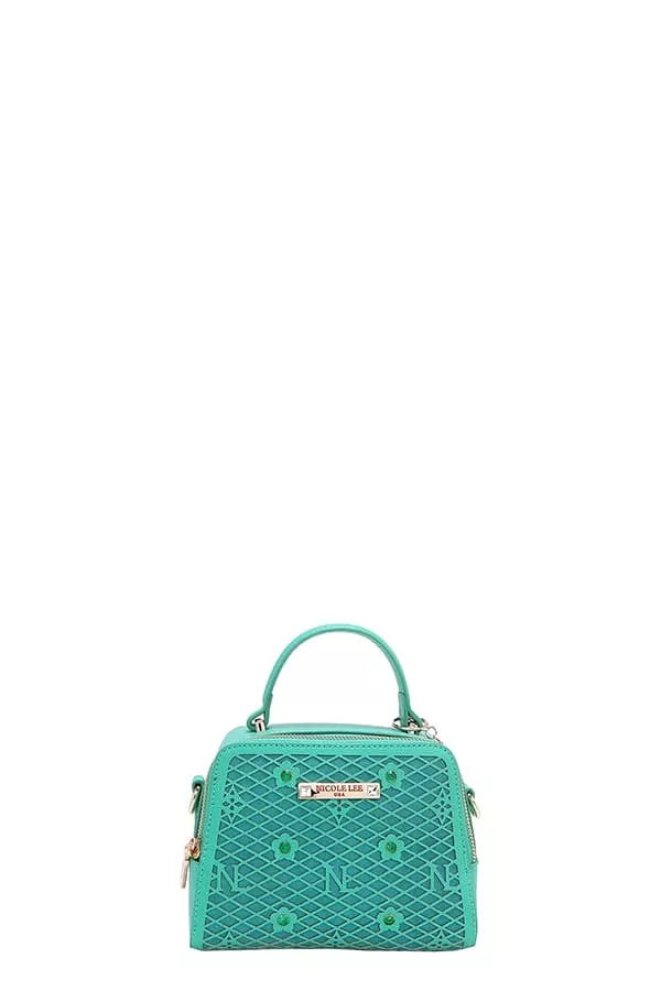 Gracie Mini Handbag – Laser-Cut Rhinestone Crossbody Purse