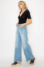 Artemis Vintage Mid Rise Wide Leg Jeans – Inseam Transform Fit