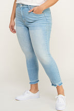Artemis Vintage Plus High Rise Crop Skinny Jeans – Chic Flattering Fit