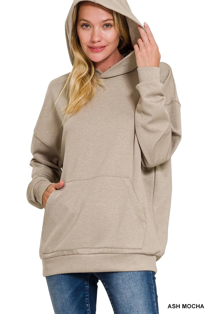 Oversized Scuba Hoodie with Kangaroo Pocket – Cozy & Trendy Fit