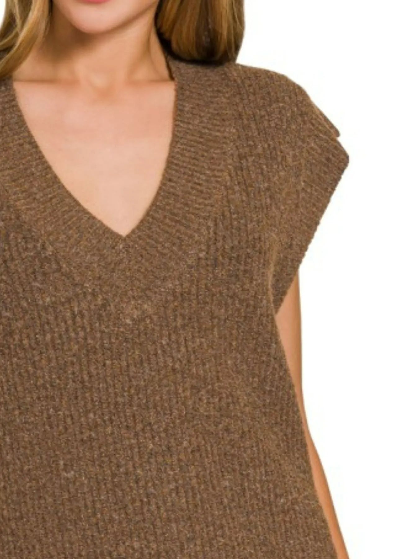 Oversized Sweater Vest with Side Slits Cozy Chic & Layer-Ready