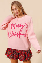 SO ME Merry Christmas Sweater – Festive Tinsel Lettering Holiday Style