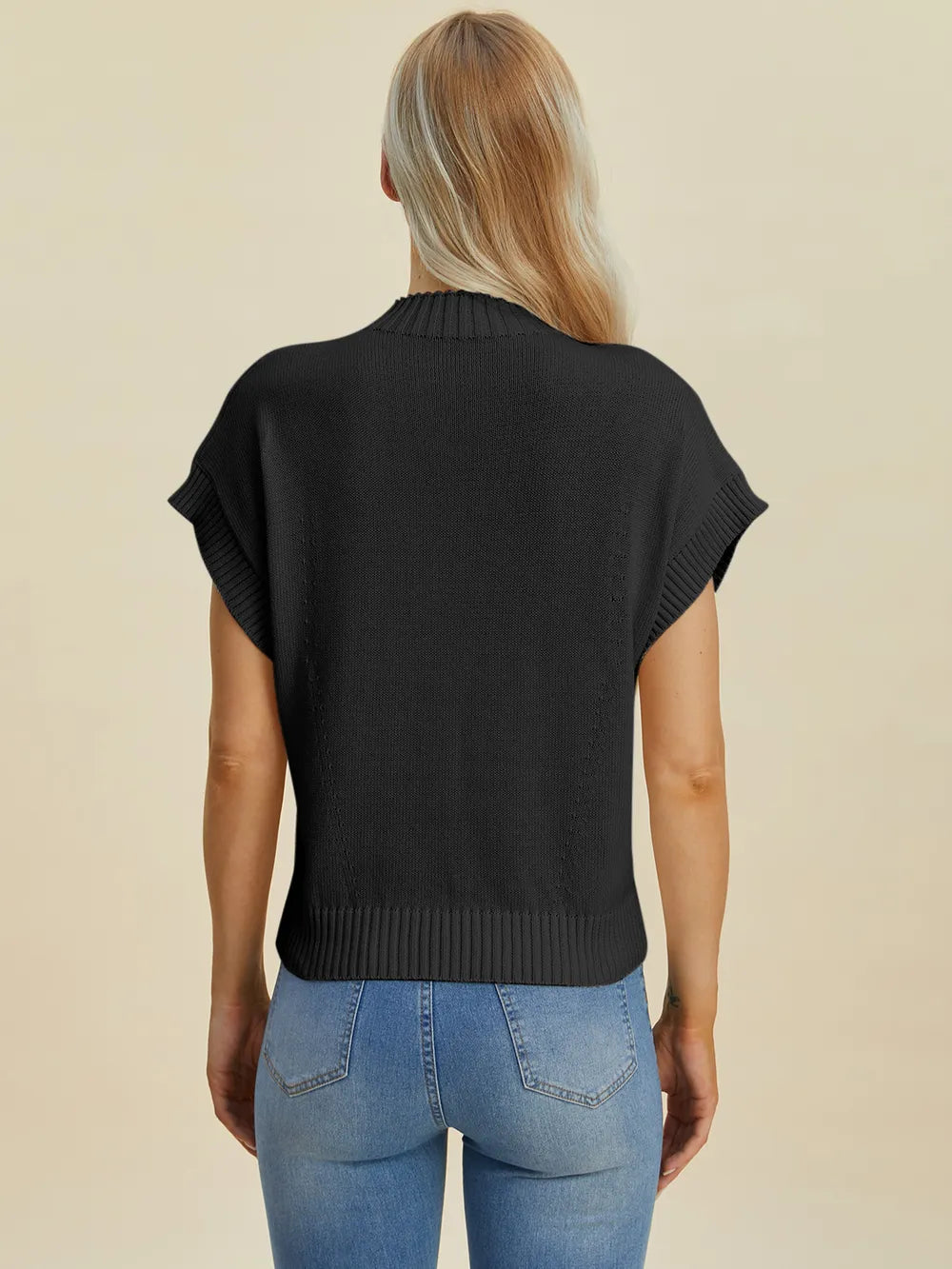 Mock Neck Short Sleeve Sweater – Chic, Cozy & Versatile
