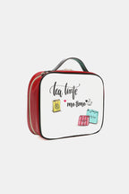 Nicole Lee Printed Handbag – Pebbled & Patent Leather with 3 Pouches