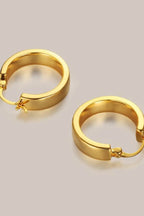Gold-Plated Brass Huggie Earrings – Classic Everyday Jewelry
