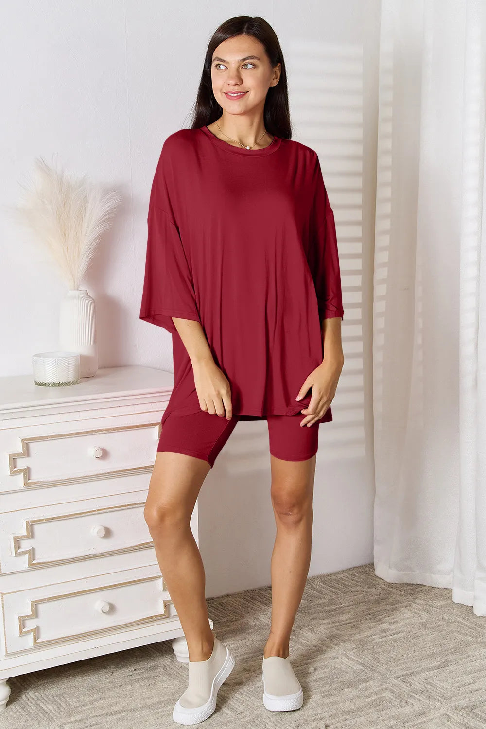 3/4 Sleeve Top & Shorts Set – Stylish, Comfy & Versatile