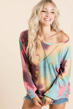 Tie-Dye Print French Terry Sweatshirt | Cozy Women’s Casual Pullover